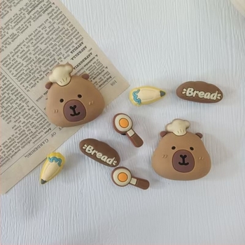Textil cipő 3D capybara motívummal, DIY csattal és levehető virág dekorációval