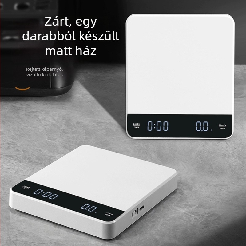 Changxie C05 kávé elektronikus mérleg, hordozható konyhai mérleg, 3 kg/0,1 g pontossággal, intelligens kézműves kávéhoz
