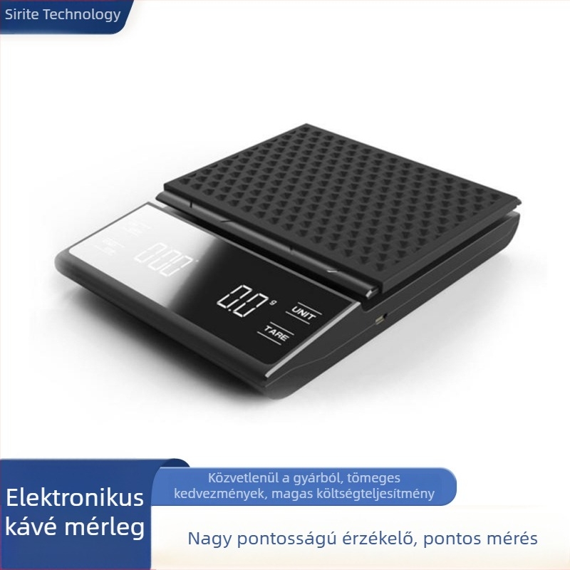 Mini kávé digitális mérleg – kompakt konyhai mérleg, 3 kg/0,1 g pontosság