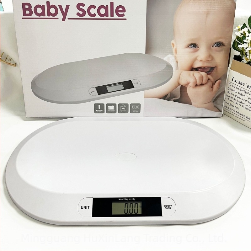Integrált digitális baba- és kisállat mérleg, 20 kg teherbírás