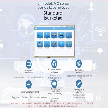 Raktárhoz tervezett asztali elektronikus mérleg, 4,3 hüvelykes érintőképernyővel és nagy pontosságú PCB-vel