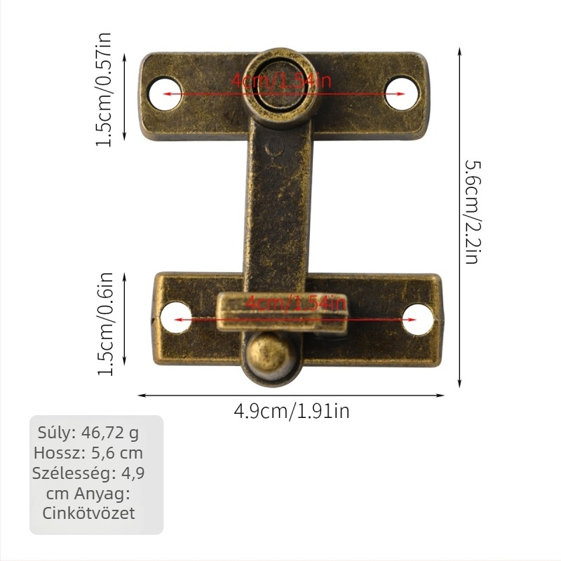 Jingmao dobozzár 001 – új kínai stílus, die-casting ötvözet, háztartási használatra