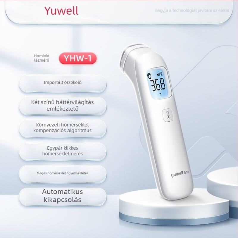 Yuyue YHW-1 infravörös homlokhőmérő, orvosi hőmérséklet-mérés, intelligens gyors olvasat