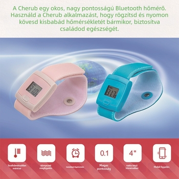 Bluetooth hőmérő intelligens felügyelettel, pontosság 0,1