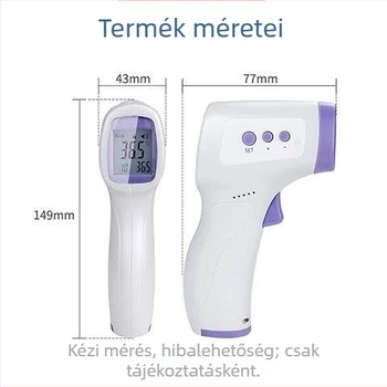 Dikang HG01 kézi infravörös homlokhőmérő, intelligens hőmérséklet-mérés, digitális kijelző
