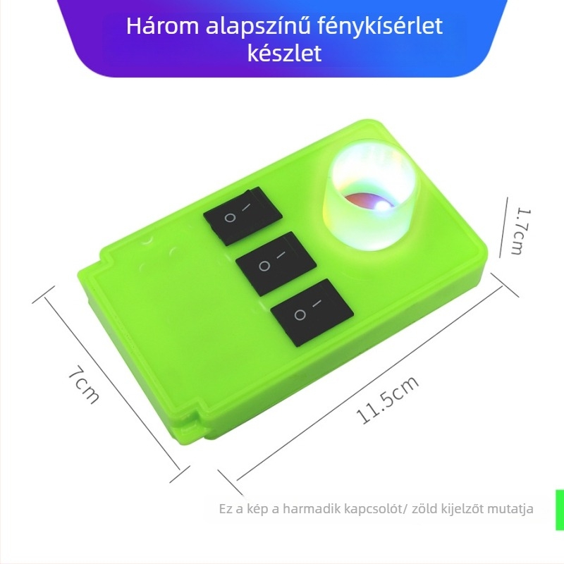 Három alap színű fény színkeverő kísérleti eszköz — műanyag, márka Tree wind, fizikai optika kísérletekhez