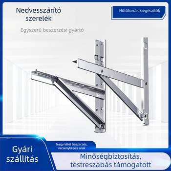 Légkondicionáló tartó rozsdamentes acélból, kültéri falra szerelhető, polírozott felülettel, modern minimalista stílus