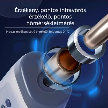 Hainuo Infravörös Homlokhőmérő - kézi orvosi eszköz, intelligens rögzítés, háromszínű háttérvilágítás