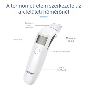 Heinowo infravörös hőmérő, modell 9802, 2021-es megjelenés, 250 g tömeg, általános használatra