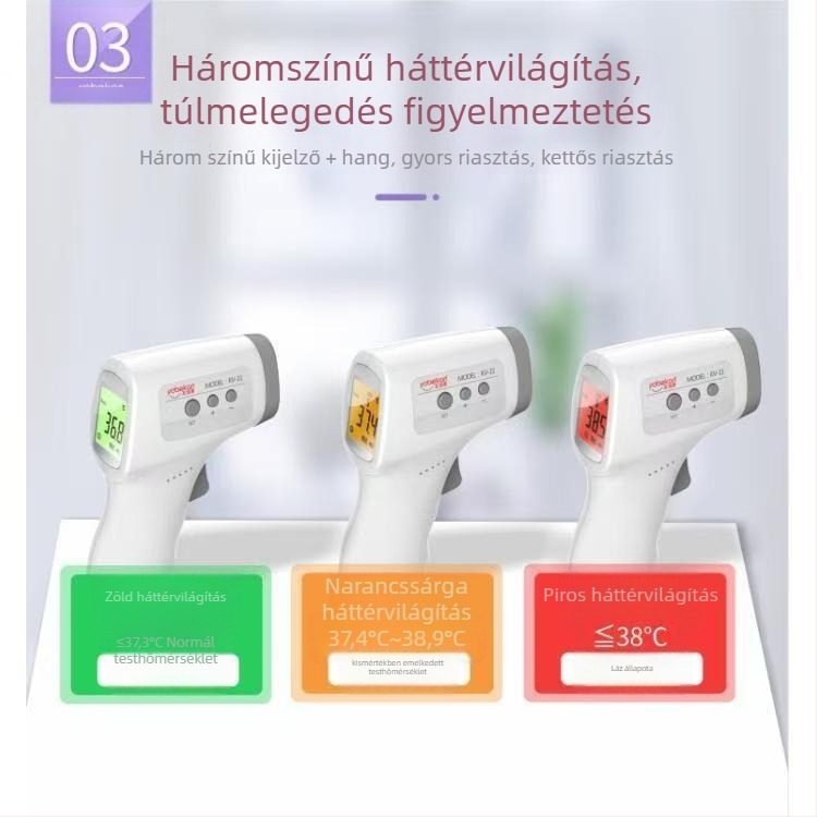 Bezkontaktus infravörös homlokhőmérő felnőtteknek és gyermekeknek, Youbeikang orvosi hőmérő, modell Thermometer, termék szám 001, orvostechnikai eszköz jóváhagyása 20182220044, országos garancia