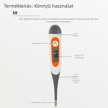 YD-202 Homlokra mérő elektronikus hőmérő gyerekeknek, puha vég, vízálló, modell YD-202, 1 éves vagy idősebbeknek