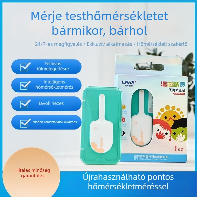 Aihua Medical csecsemő testhőmérséklet-patch - valós idejű 24 órás monitorozás, többször használható, lágy tapasz