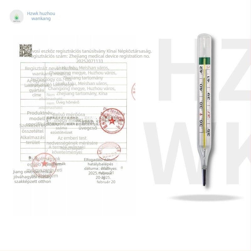 Li Zhen orvosi minőségi higanymentes üveghőmérő otthoni használatra, hónalj méréssel, nagyobb skála és nagyobb pontosság, 10 g, akkumulátor nélkül