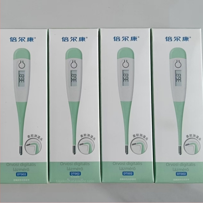 Bellkang DT002 Orvosi Elektronikus Hőmérő Nagy LCD Kijelzővel, Higanymentes, Körülbelül 200 Mérések