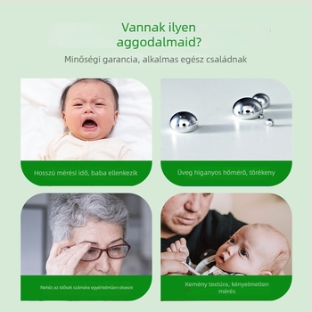 Gyerekeknek szánt elektronikus orvosi hőmérő puha heggyel – gyors mérés szájüregbe/hónaljba/rektálisan, modell T28, márka Haishi Hainuo, 20 g tömeg, univerzális használat, országos garancia