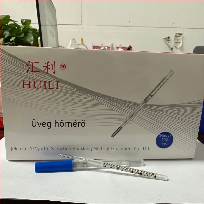 Huili üveg hőmérő alkar- és szájhasználatra, kis modell