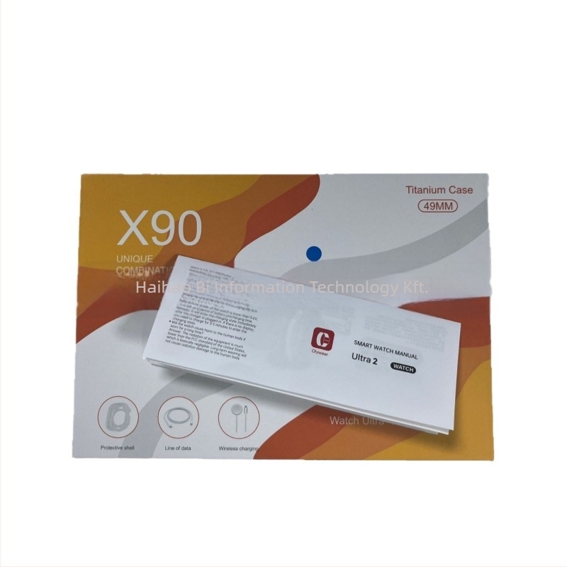 X90 Öt-az-egybenes okosóra Bluetooth hívásokkal, egészségügyi nyomon követés (HR/BP/SpO2), 2,19 hüvelykes AMOLED kijelző, vezeték nélküli töltés, mindennapi vízállóság