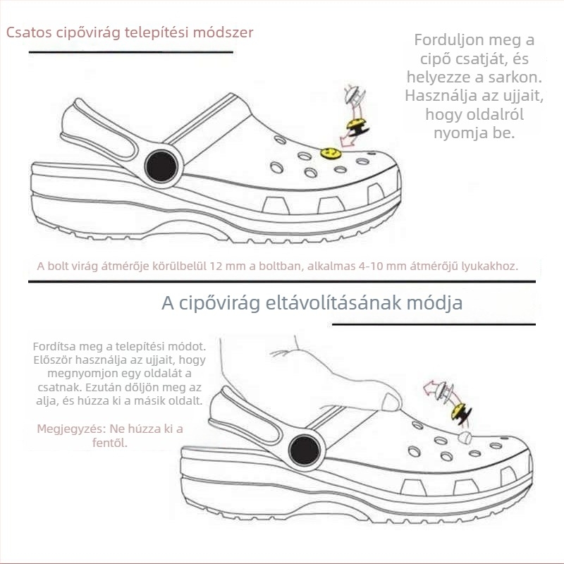 DIY Crocs csatok, puha gumis gyanta, rajzfilm paradicsom, Crocs kiegészítők, Crocs virágok