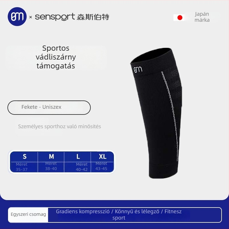 Calf Sleeves sporthoz: lélegző poliészter anyag, vádli védelem, hosszú elasztikus zoknik, alkalmas futballra, futásra, kosárlabdára, röplabdára és tenisze