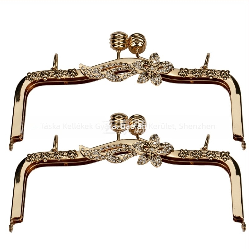 Aranyfényű ívelt menetes fogantyú DIY táskákhoz csavarokkal