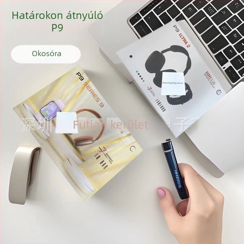 P9 Ultra2 okosóra P9Smartwatch7 szíj készlettel, Bluetooth hívás, pulzusmérés, alvásfigyelés, vér oxigén-szint mérés, vezeték nélküli töltés