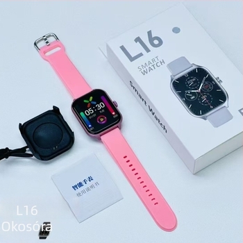 L16 okosóra GTS4 AMOLED kijelzővel, Bluetooth telefonhívások, pulzusmérés, alvásfigyelés és vér oxigénszint mérés
