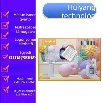 7-in-1 okosóra készlet Bluetooth hívással, mini ventilátorral, szilikon szíjjal, vezeték nélküli töltővel — pulzusmérés, vérnyomás, véroxigén-szint, alvásfigyelés