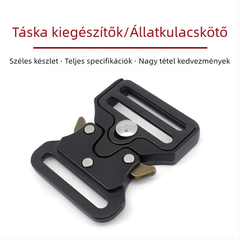 Állítható Kobra fémcsat hátizsákhoz - Taktikai külső használatra, cinkötvözet, vízálló, kopásálló, levehető csat