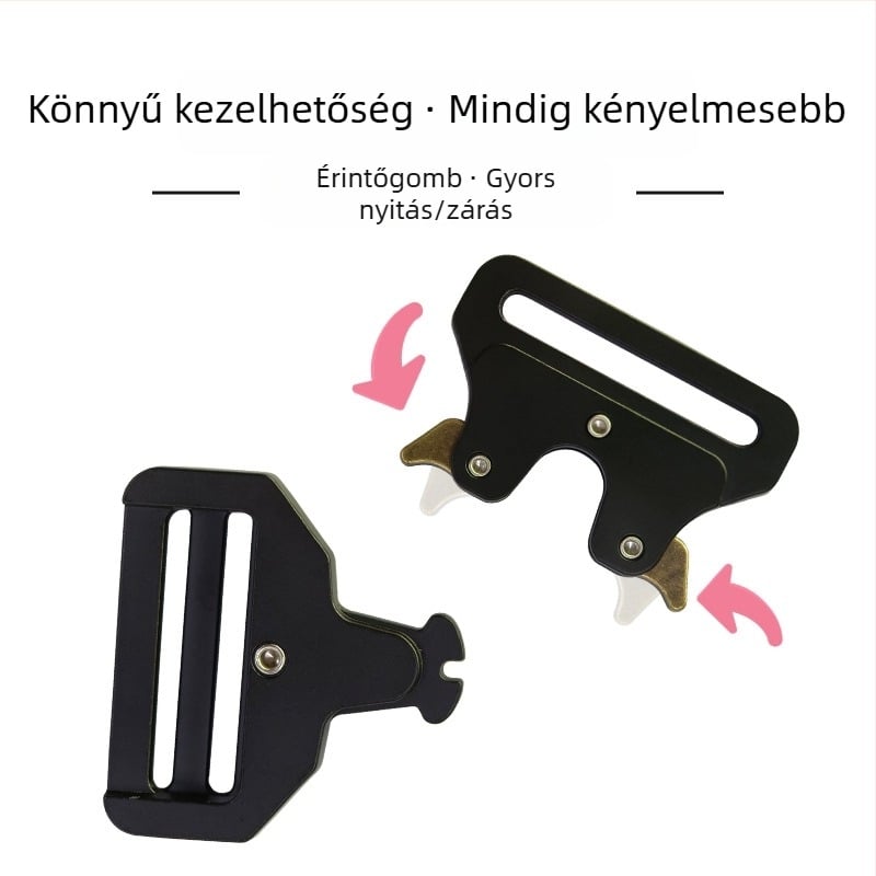 Állítható Kobra fémcsat hátizsákhoz - Taktikai külső használatra, cinkötvözet, vízálló, kopásálló, levehető csat