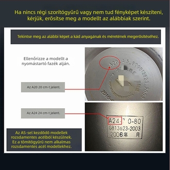 Szilikon tömítőgyűrű alumínium ötvözetű nyomásos fazékhoz A22-A32 – fedél tartozék