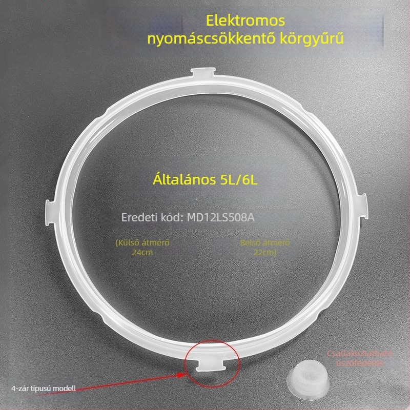 Midea elektromos nyomáseszköz tömítőgyűrű szilikonból, vastított kivitel, 4L/5L/6L-hez kompatibil