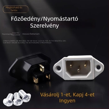 Elektromos főzőeszközök tápcsatlakozója — 3-pólusú univerzális energiaaljzat kompatibilis Rice Cookerrel, Electric Wokkal és Electric Pressure Cookerrrel