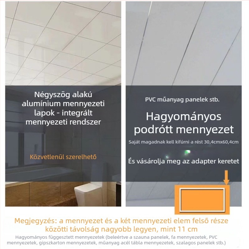 Elektromos fürdőszobai vízmelegítő kiegészítők, levehető konverziós keret a mennyezetre történő telepítéshez, modell Conversion Box