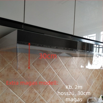 Konyhai páraelszívó — átlátszó, hőálló olajfüstvédő pajzs, szélvédő olajfüggöny és burkoló panel