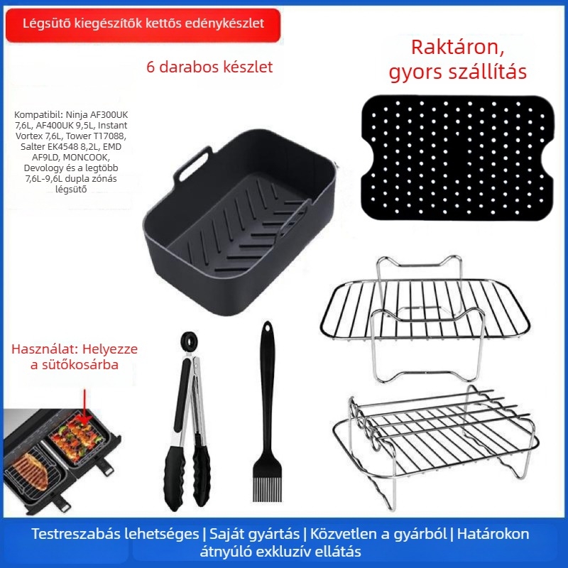 Air fryer kiegészítők, modell 0023, toast funkció