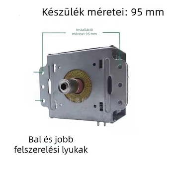 Mikrohullámú sütő magnetron M24FB-610, hátsó szerelés, kompatibil Galanz/Midea mikrohullámú sütőkkel, mikrohullámú melegítés és hőmérséklet-szabályozás