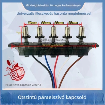 Ötkapcsolós vezérlőpanel klasszikus páraelszívóhoz