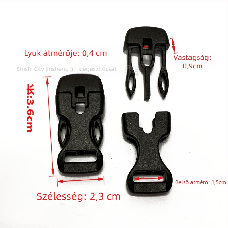 3 mm-es lyukas műanyag csat – 3 mm-es webbinghez, táska-kiegészítő, Jinshengjin, bővítés és tehercsökkentés