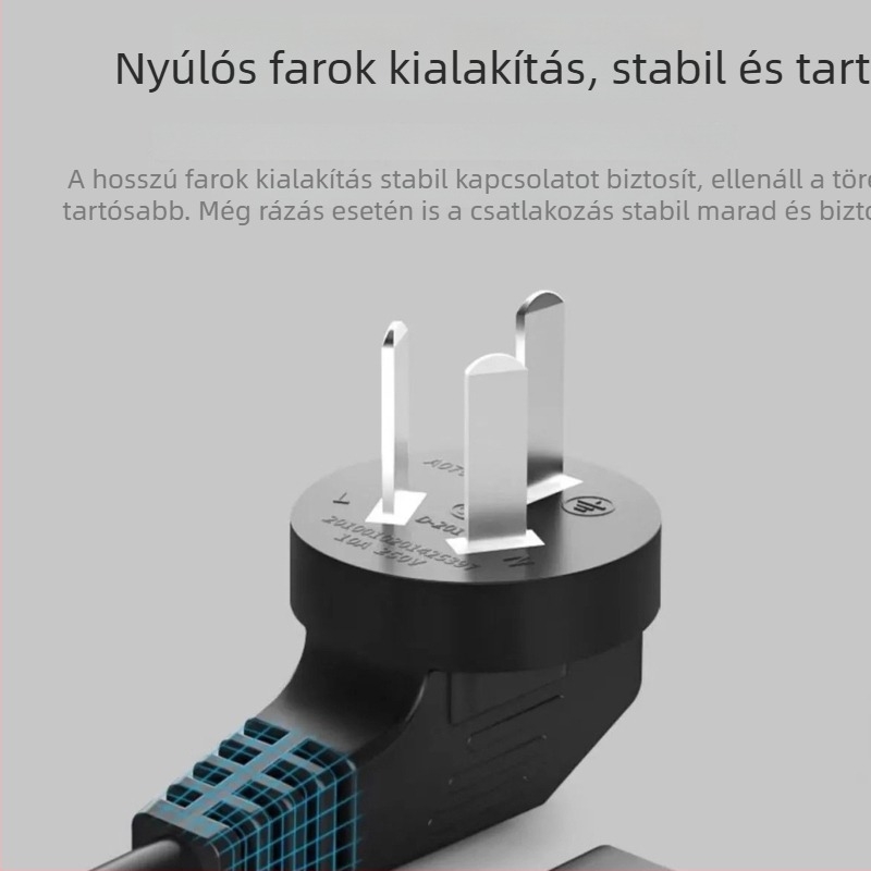 Rizsfőzőhöz és elektromos edényhez való tápkábel, 3 tűs csatlakozó, PVC