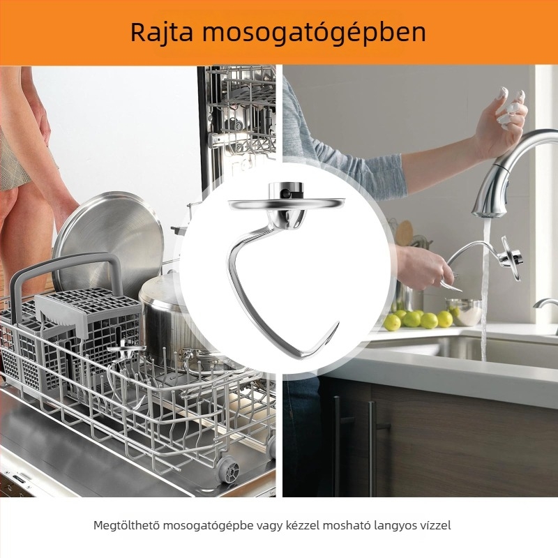 Dough Hook kiegészítő KitchenAid 5Qt-hez, Levehető szerkezet, Könnyű telepítés