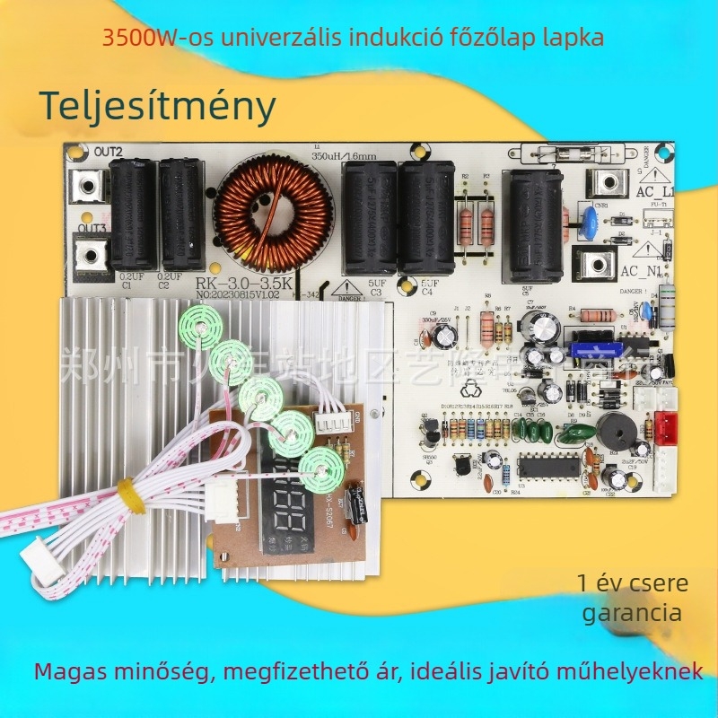 Indukciós főzőlap érintőpaneles — univerzális vezérlőboard SE-12F, 3500W, retrofit lemez