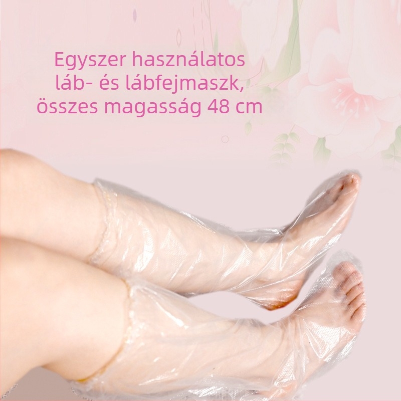 Egyszer használatos műanyag lábfedő, rugalmas nyílással, hosszú csővel, csúszásmentes és vízálló