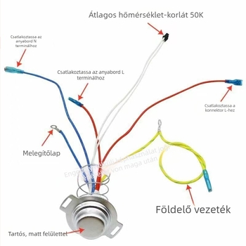 Rizsfőző hőmérséklet-szenzor és termosztát készlet CFXB30/40/50, 7 vezetékes csatlakozó