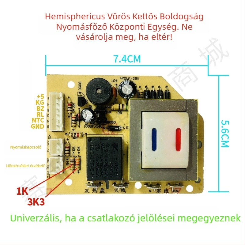 SKQ U board tápegység panel elektromos nyomásos edényhez – főlap kiegészítő