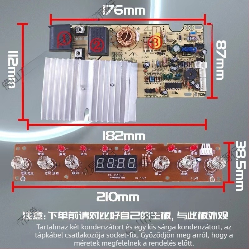 Indukciós főpanel 25B/A11 – 3500W