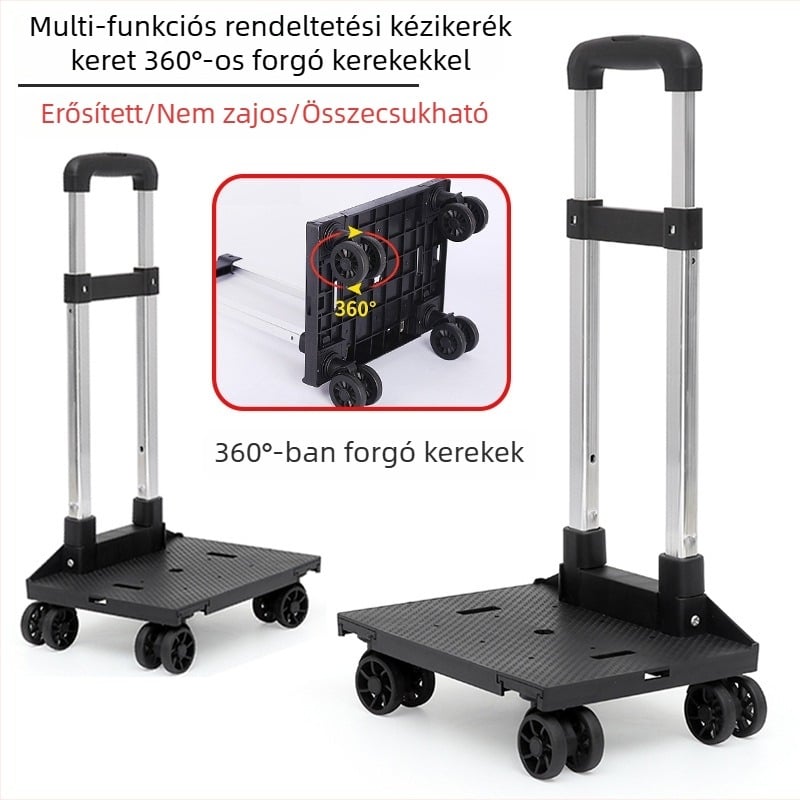 Összecsukható bevásárlókocsi-váz táskákhoz, ABS anyag, utcai stílus, egységes minta, tehercsökkentés