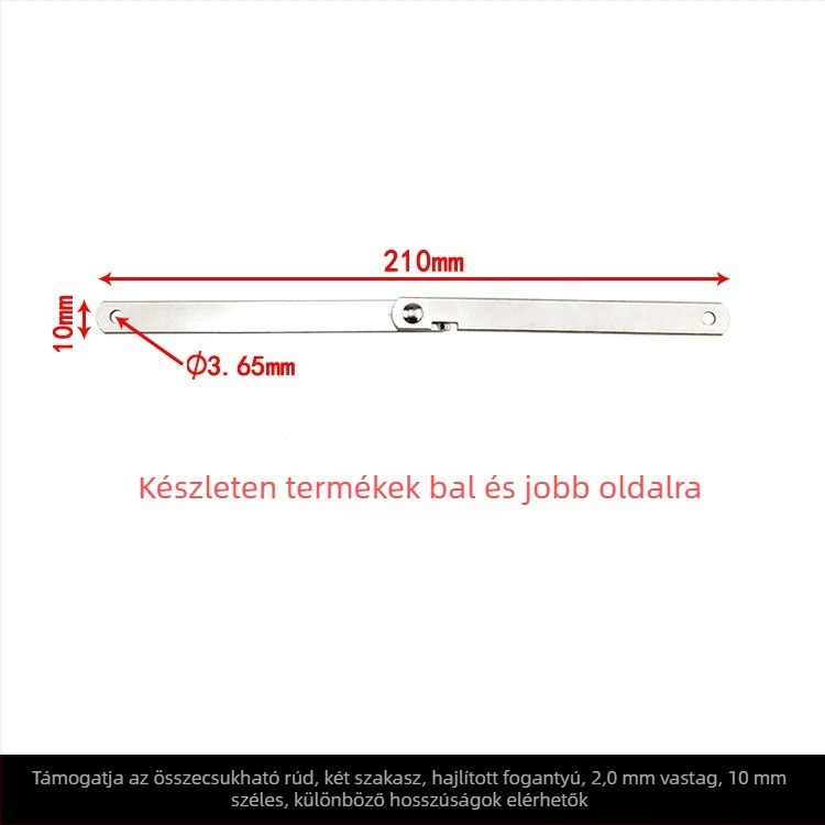 Két részes összecsukható húzórúd bútorokhoz - Vasból, modern egyszerű stílus, alkalmas ágyhoz, szekrényhez, ajtóhoz a szekrényben, dobozhoz és ablak-támaszhoz