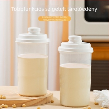 Cukortartó, műanyag, hengeres, lezárható, kapacitás 301–500 ml, élelmiszer-minőségű, nedvességálló