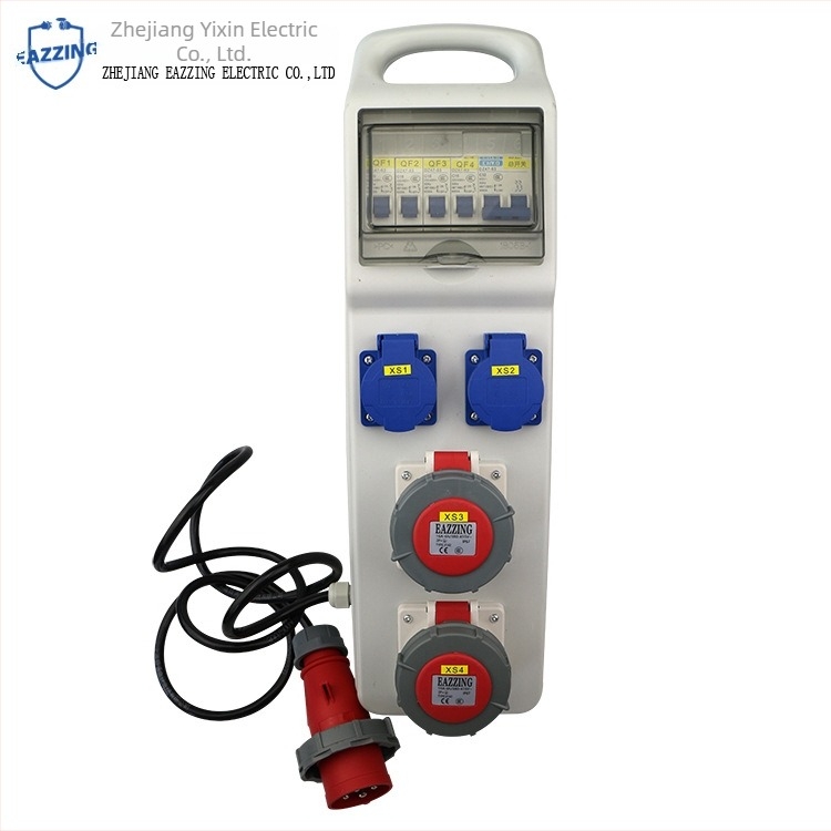 Hordozható elosztó doboz, vízálló kivitel építési helyszínre, IP54, 16A, polipropilén ház, fedél polipropilén/nylon, vízálló doboz sorozat