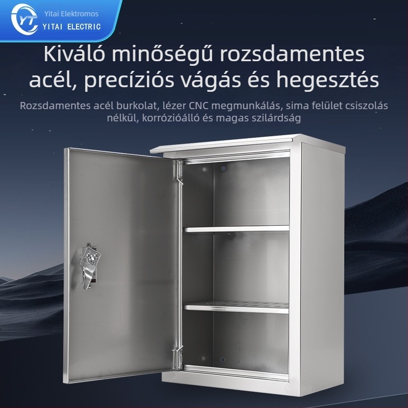 Rozsdamentes acélból készült falra szerelhető postafiók, beltéri és kültéri vízálló, IP55 védelem, Yitai márka, testreszabható
